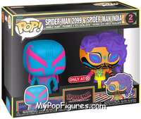 Spider-Man 2099 / Spider-Man India (Blacklight) from Marvel - Pop! Sets manufactured by Funko [Front]