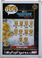 Star-Lord (Gold Chrome) from Marvel - Marvel Stud10s Pop! manufactured by Funko [Back]