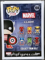 U.S. Agent from Marvel - Marvel Universe Pop! manufactured by Funko [Back]