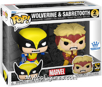 Wolverine & Sabretooth from Marvel - 50 Years Pop! manufactured by Funko [Front]