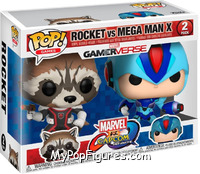 Rocket (Gray Suit) vs Mega Man X from Marvel vs Capcom - Pop! Sets manufactured by Funko [Front]