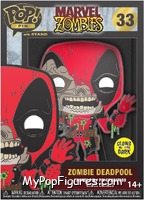 Zombie Deadpool (Glows in the Dark) from Marvel Zombies - Pop! Pins manufactured by Funko [Front]