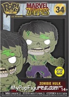 Zombie Hulk (Glows in the Dark) from Marvel Zombies - Pop! Pins manufactured by Funko [Front]