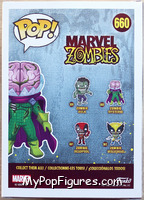 Zombie Mysterio (Glows in the Dark) from Marvel Zombies - Pop! Vinyl Figures manufactured by Funko [Back]