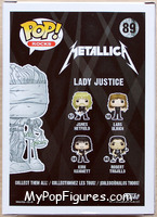 Lady Justice from Metallica - Pop! Vinyl Figures manufactured by Funko [Back]