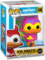 Devil Donald with Pumpkin (Black Light) (Chase) from Mickey and Friends - Pop! Vinyl Figures manufactured by Funko [Front]