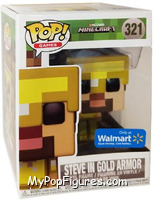 Steve In Gold Armor from Minecraft - Pop! Vinyl Figures manufactured by Funko [Front]