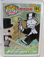 Mr. Monopoly (Board Games) from Monopoly - Pop! Vinyl Figures manufactured by Funko [Back]