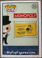 Mr. Monopoly (Beauty Contest) from Monopoly - Pop! Vinyl Figures manufactured by Funko [Back]