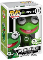 Superhero Kermit from Muppets - Pop! Vinyl Figures manufactured by Funko [Front]