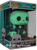 Jack Skellington with Zero (10" Scale) (Glow in the Dark) from Nightmare Before Christmas - Pop! Vinyl Figures manufactured by Funko [Front]