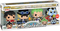 Luffytaro / Sabo / Roronoa Zoro / Jinbe (Glows in the Dark) from One Piece - Pop! Sets manufactured by Funko [Front]