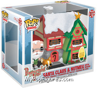 Santa Claus & Nutmeg (with House) (Town Christmas) from Peppermint Lane - Pop! Vinyl Figures manufactured by Funko [Front]