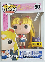 Sailor Moon (with Moon Stick & Luna) from Sailor Moon - Pop! Vinyl Figures manufactured by Funko [Front]