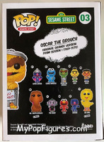 Oscar the Grouch (Yellow) from Sesame Street - Pop! Vinyl Figures manufactured by Funko [Back]