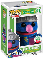 Super Grover (Flocked) from Sesame Street - Pop! Vinyl Figures manufactured by Funko [Front]