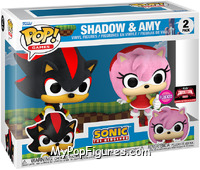 Shadow & Amy (Flocked) from Sonic the Hedgehog - Pop! Sets manufactured by Funko [Front]