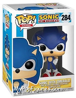 Sonic with Emerald from Sonic the Hedgehog - Pop! Vinyl Figures manufactured by Funko [Front]