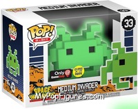 Medium Invader (Green) (Glows In The Dark) from Space Invaders - 8-Bit Pop! manufactured by Funko [Front]