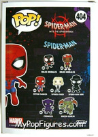 Peter Parker from Spider-Man - Spider-Man Into the Spiderverse Pop! manufactured by Funko [Back]