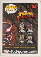 Miles Morales (Venomized) from Spider-Man - Spider-Man Maximum Venom Pop! manufactured by Funko [Back]