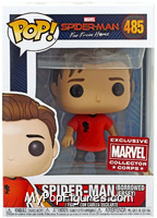 Spider-Man (Borrowed Jersey) from Spider-Man - Spider-Man Far From Home Pop! manufactured by Funko [Front]