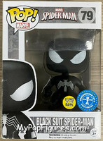 Spider-Man (Black Suit) (Glows in the Dark) from Spider-Man - Spider-Man Pop! manufactured by Funko [Front]