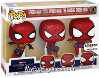 Spider-Man (3-Pack) from Spider-Man - No Way Home - Pop! Sets manufactured by Funko [Front]