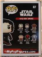 Kylo Ren (Unmasked) from Star Wars - Force Awakens - Pop! Vinyl Figures manufactured by Funko [Back]