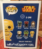 C-3PO (Gold Chrome) from Star Wars - Pop! Vinyl Figures manufactured by Funko [Back]