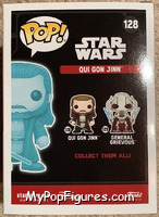 Qui Gon Jinn (Hologram) (Glows in the Dark) from Star Wars - Pop! Vinyl Figures manufactured by Funko [Back]