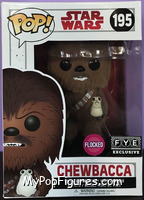 Chewbacca (with Porg) (Flocked) from Star Wars - Last Jedi - Pop! Vinyl Figures manufactured by Funko [Front]