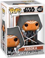 Ahsoka (Hooded with Dual Sabers) from Star Wars - Mandalorian - Pop! Vinyl Figures manufactured by Funko [Front]