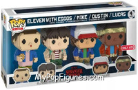 Eleven with Eggos / Mike / Dustin / Lucas (8-Bit) from Stranger Things - Pop! Sets manufactured by Funko [Front]