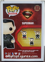 Superman from Superman - Superman Man of Steel Pop! manufactured by Funko [Back]