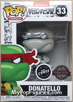 Donatello (Black & White) (Chase) from Teenage Mutant Ninja Turtles - Eastman and Laird's Pop! manufactured by Funko [Front]