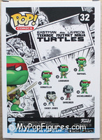 Leonardo (Black & White) (Chase) from Teenage Mutant Ninja Turtles - Eastman and Laird's Pop! manufactured by Funko [Back]