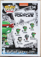 Michelangelo from Teenage Mutant Ninja Turtles - Eastman and Laird's Pop! manufactured by Funko [Back]