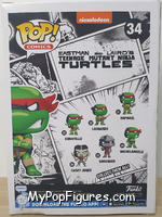 Michelangelo (Black & White) (Chase) from Teenage Mutant Ninja Turtles - Eastman and Laird's Pop! manufactured by Funko [Back]