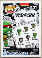 Raphael from Teenage Mutant Ninja Turtles - Eastman and Laird's Pop! manufactured by Funko [Back]