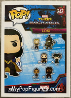 Loki from Thor - Thor Ragnarok Pop! manufactured by Funko [Back]