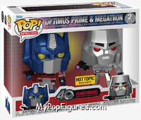 Optimus Prime / Megatron (Metallic) from Transformers - 40 Years Pop! manufactured by Funko [Front]