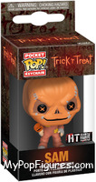 Sam (Lollipop / Unmasked) from Trick R Treat - Pop! Keychains manufactured by Funko [Front]