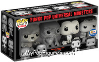 4-Pack (Black & White) from Universal Monsters - Pop! Vinyl Figures manufactured by Funko [Front]