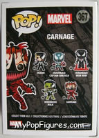 Carnage from Venom - Pop! Vinyl Figures manufactured by Funko [Back]