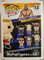 Brock Lesnar from WWE - Pop! Vinyl Figures manufactured by Funko [Back]