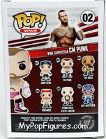 CM Punk (Pink Shorts) from WWE - Pop! Vinyl Figures manufactured by Funko [Back]