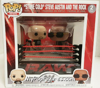 Stone Cold Steve Austin / Rock (Ring) from WWE - Pop! Sets manufactured by Funko [Front]